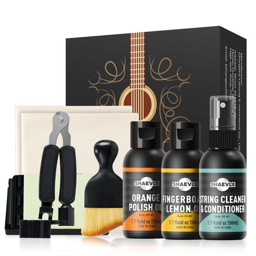 Acoustic guitar cleaning kit - acoustic,